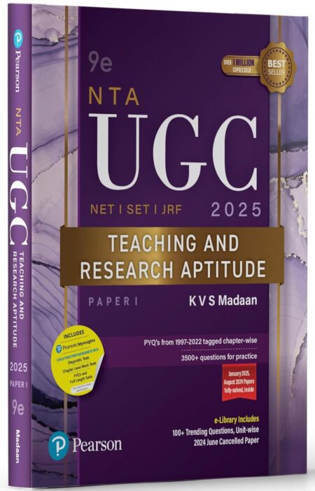 Pearson NTA UGC NET 2025 Paper 1 by KVS Madaan | Teaching & Research Aptitude | ENGLISH MEDIUM NET/SET/JRF