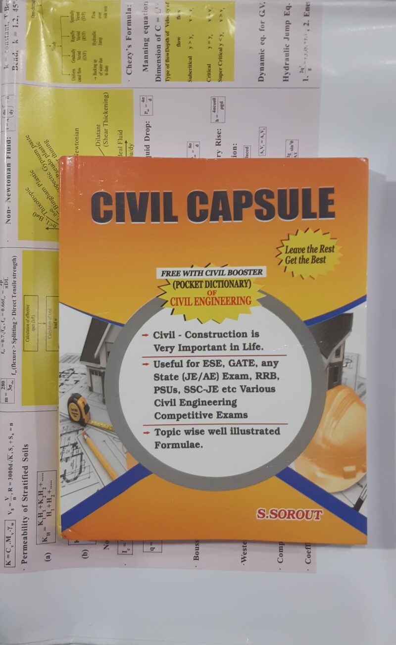 CIVIL BOOSTER ENGINEERING HAND BOOK WITH CIVIL CAPSULE POCKET DICTIONARY & FREE FORMULA CHART 24 SUBJECTS BY Suresh Sorou, Preeti Singh EDITION 2025 - Image 2