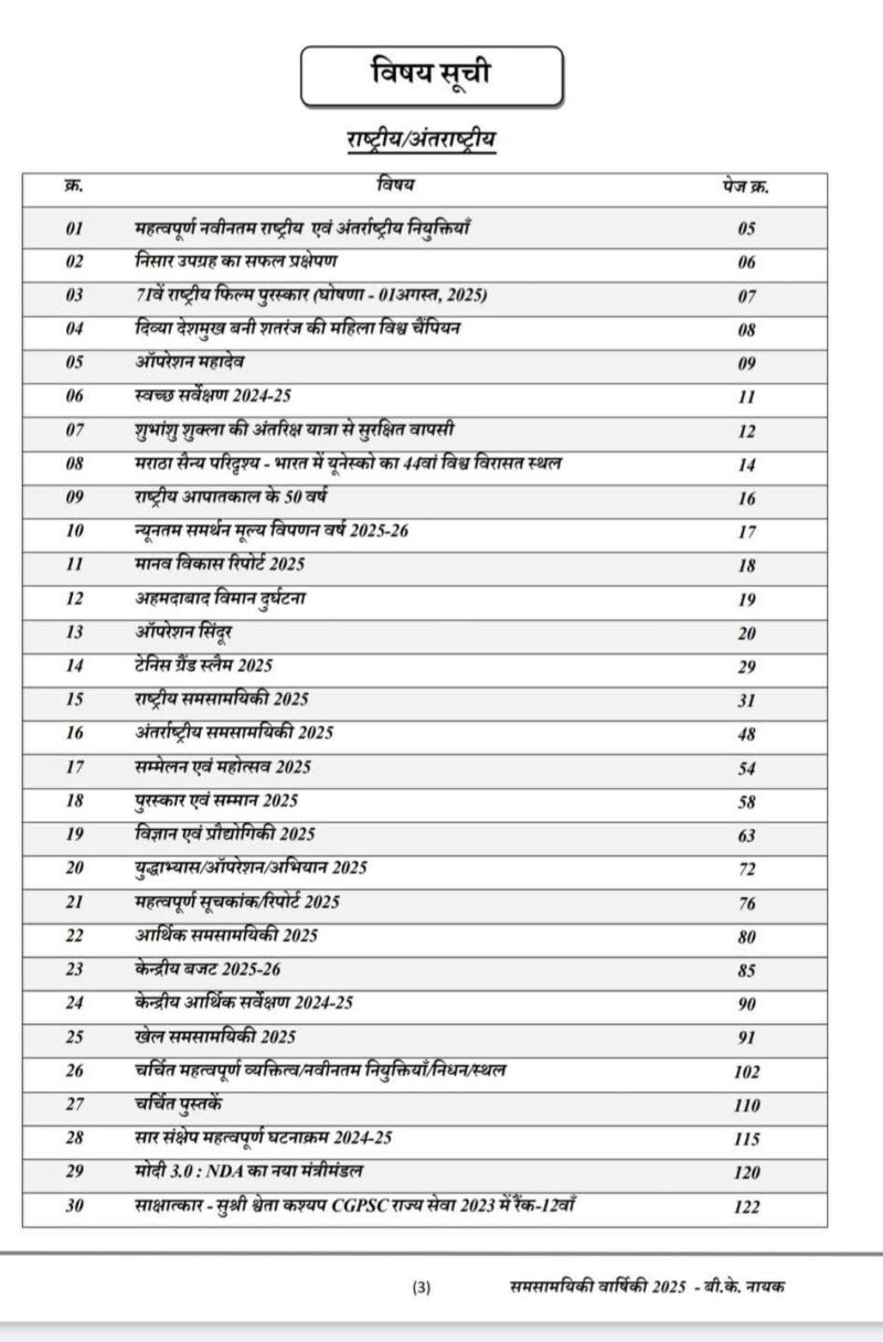 CURRENT AFFAIRS CGPSC CGVYAPAM BK NAYAK 2025 - Image 2